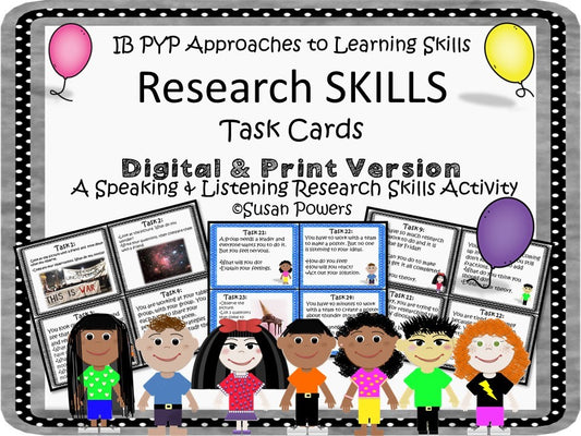 Research Skills Task Cards for the Inquiry-based Classroom