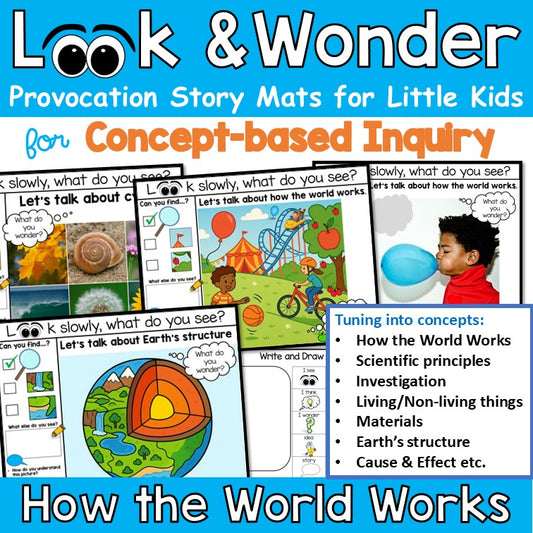 Early Years Provocation Concept Story Mats: How the World Works Grades K- 3