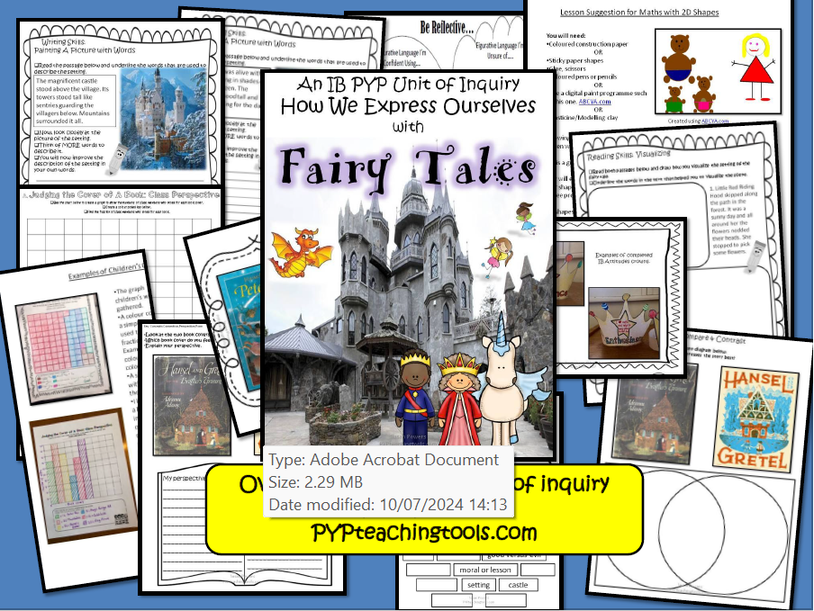 IB PYP UNIT OF INQUIRY HOW EXPRESS OURSELVES THROUGH FAIRY TALES