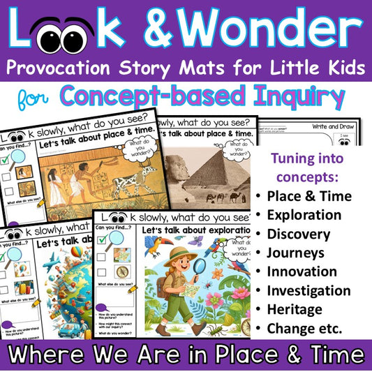 Early Years Provocation Concept Story Mats: Where We Are in Place & Time