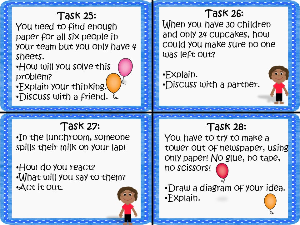 Thinking Skills Task Cards for the Inquiry-based Classroom