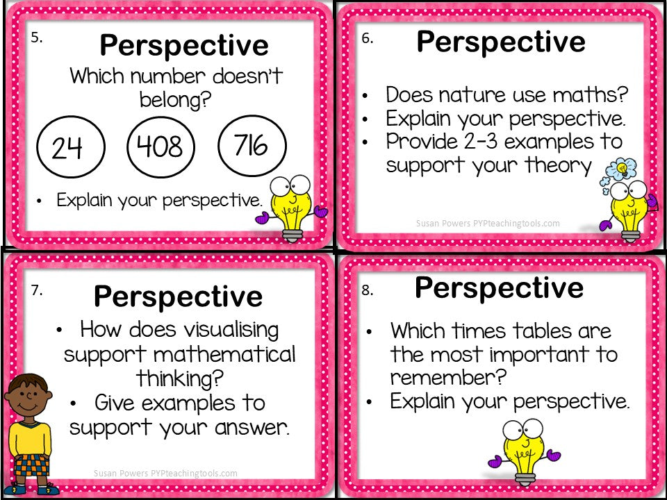 IB PYP Math Concepts Task Cards for Grades 4 & 5