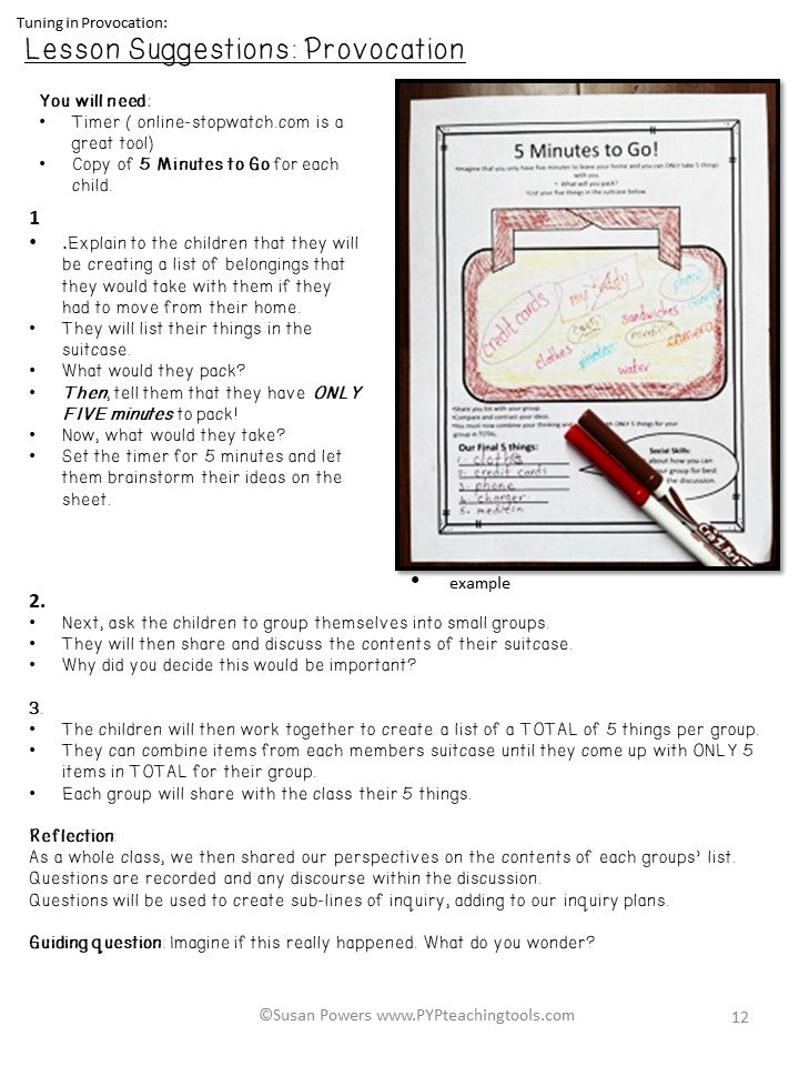 IB PYP Unit of Inquiry into Human Migration