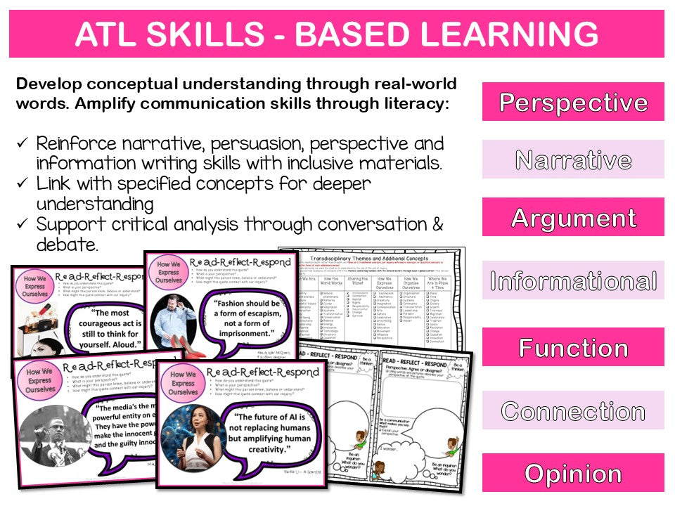 IB PYP How We Express Ourselves Provocations | Concept-Based Inquiry | Daily Quotes to Inspire Student Thinking