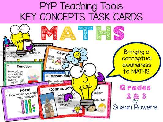 IB PYP Math Concepts Task Cards for Grades 2 & 3