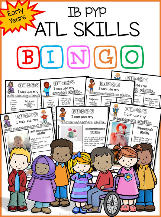 Approaches to Learning Skills Bingo for Little Kids