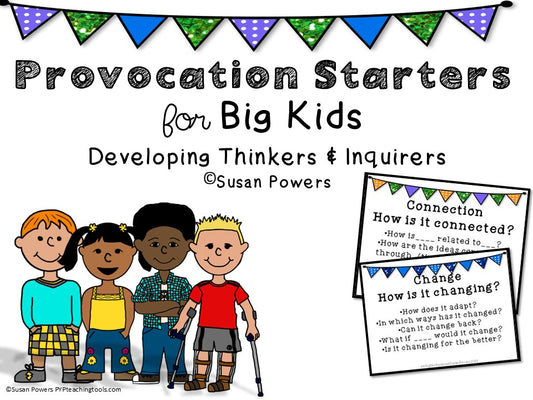 Inquiry Provocation Starter Cards for Big Kids