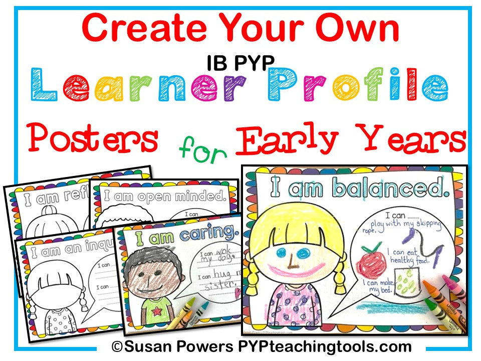 IB PYP Early Years Create Your Own Learner Profile