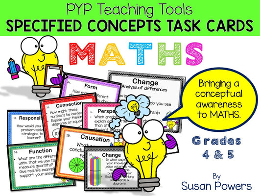 IB PYP Math Concepts Task Cards for Grades 4 & 5