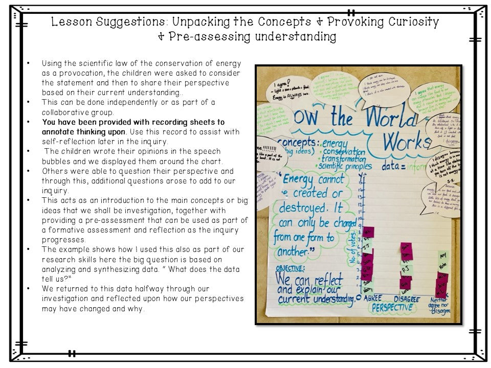 IB PYP Inquiry into Energy - How the World Works