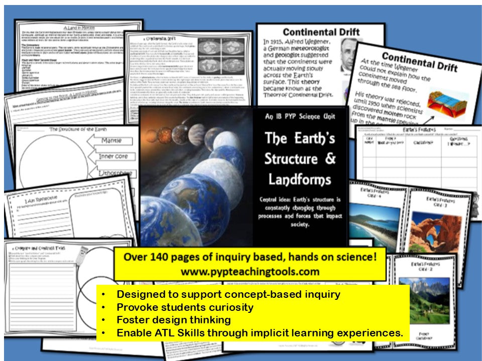 IB PYP Science Inquiry How the World Works -Earth's Structure & Landforms