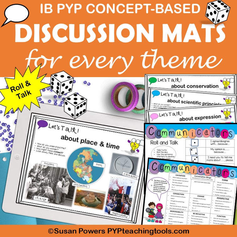 IB PYP Tuning In with Concept Discussion Mats for  Every Theme