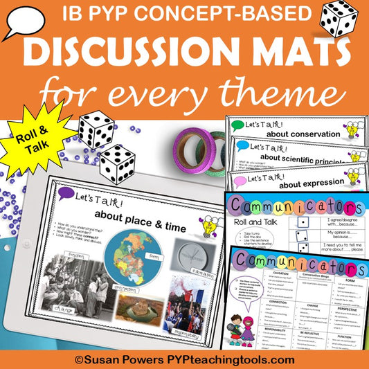 IB PYP Tuning In with Concept Discussion Mats for  Every Theme