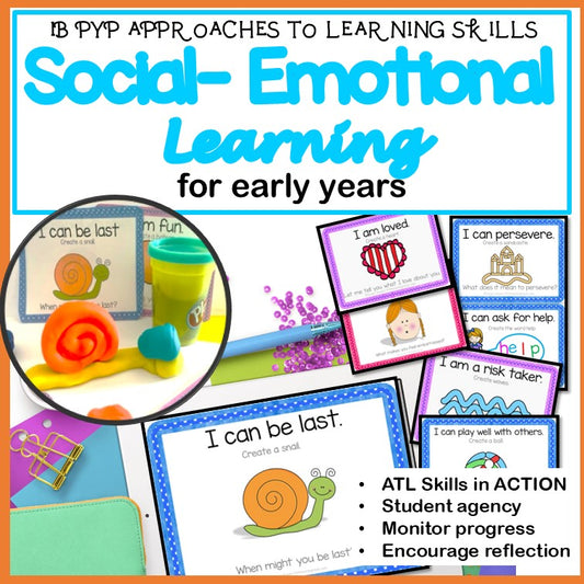 IB PYP Social Emotional Skills Task Cards for Early Years