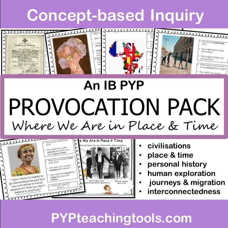 IB PYP CONCEPTS PROVOCATION BUNDLE FOR EVERY THEME