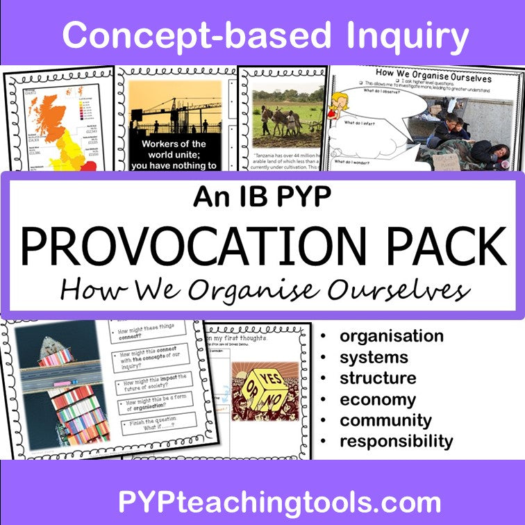 IB PYP CONCEPTS PROVOCATION BUNDLE FOR EVERY THEME