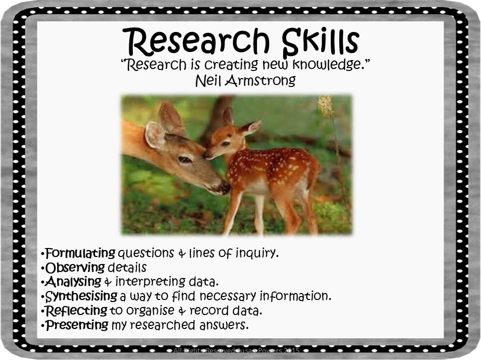 Research Skills Task Cards for the Inquiry-based Classroom