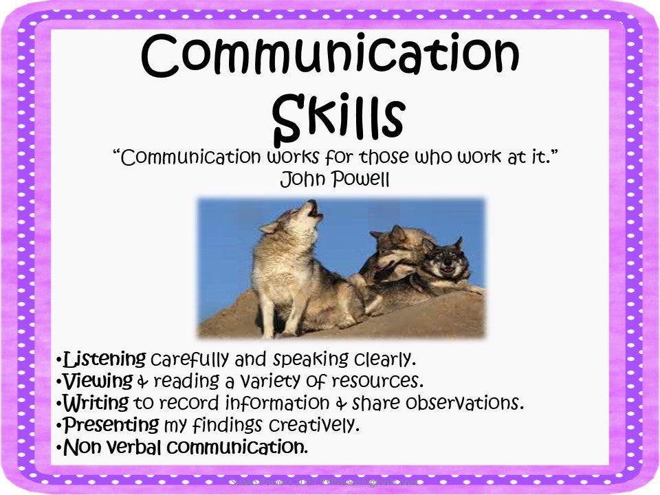 Communication Skills Task Cards