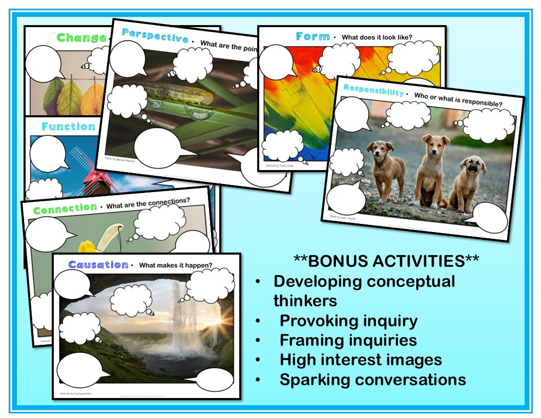 IB PYP Concepts Activity and Posters for Little Kids