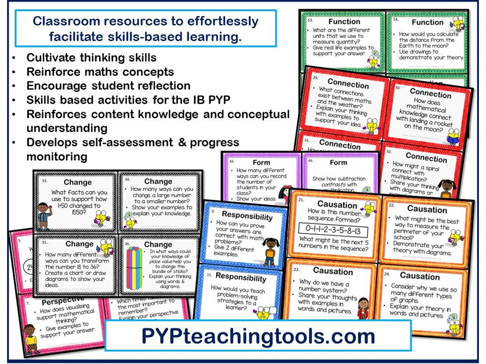 IB PYP Math Concepts Task Cards for Grades 4 & 5