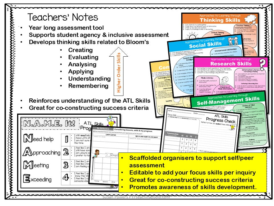 IB PYP Assessment Rubrics for the Approaches to Learning Skills