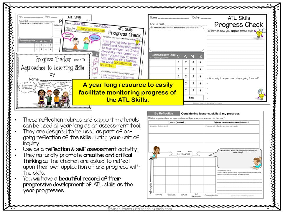 IB PYP Assessment Rubrics for the Approaches to Learning Skills