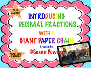 Decimal Fractions Inquiry: An Introduction with Giant Paper Chain