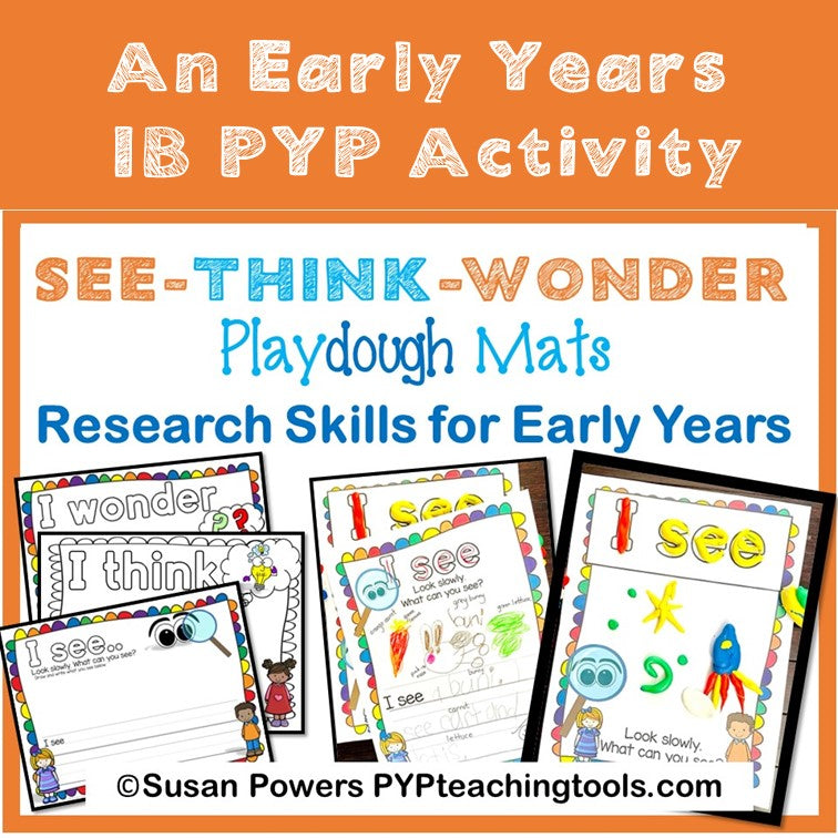 SEE-THINK-WONDER Playdough Mats: Research Skills for Little Kids